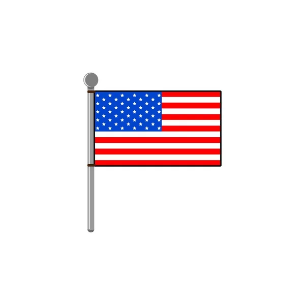 Americká Vlajka Vektor Design Šablony Ilustrace — Stockový vektor