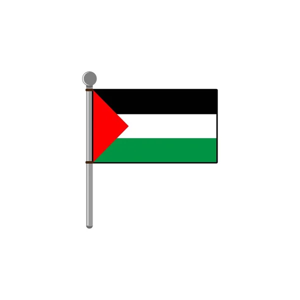 Šablona Návrhu Vektoru Palestinské Vlajky — Stockový vektor