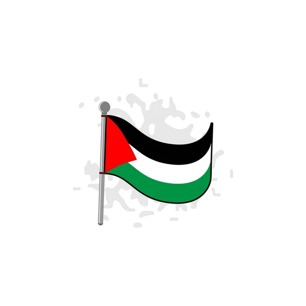 Plantilla Diseño Vector Bandera Palestina Ilustración — Vector de stock