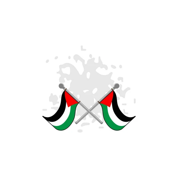 Šablona Návrhu Vektoru Palestinské Vlajky — Stockový vektor