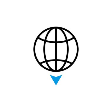 yerküresel imleç vektör tasarım şablonu çizimi