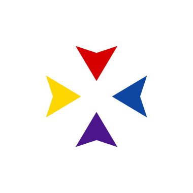 ok renkli vektör tasarım şablonu çizimi