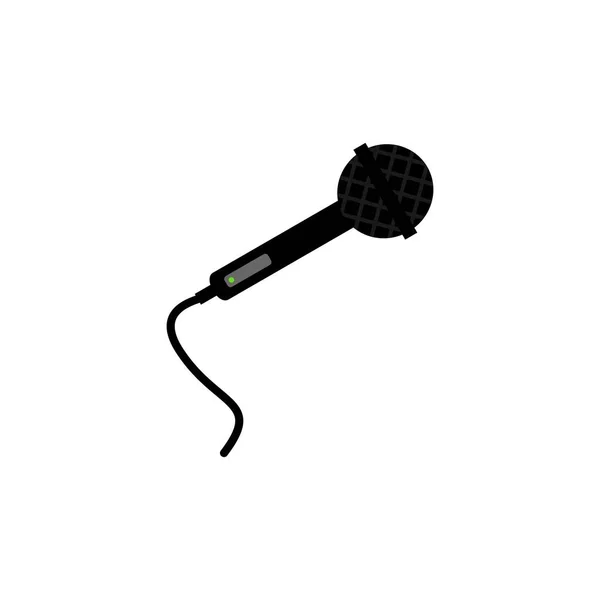 Microfono Vector Diseño Plantilla Ilustración — Vector de stock