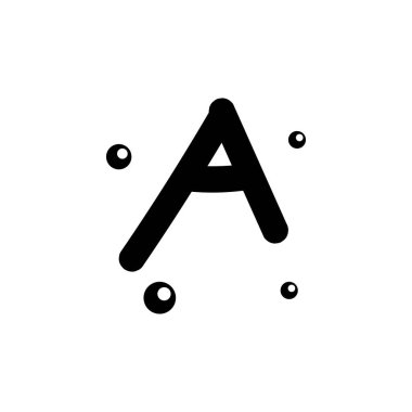 Bir el çizimi alfabe vektör tasarım şablonu çizimi