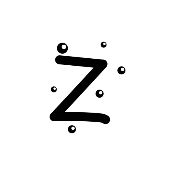 Z手描きアルファベットベクトルデザインテンプレートイラスト — ストックベクタ