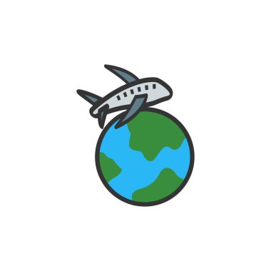 dünya hava nakliye vektör tasarım şablonu çizimi