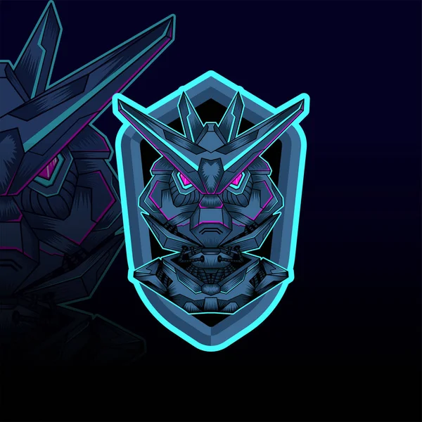 Mecha Esport Vector Diseño Gráfico Ilustración — Vector de stock