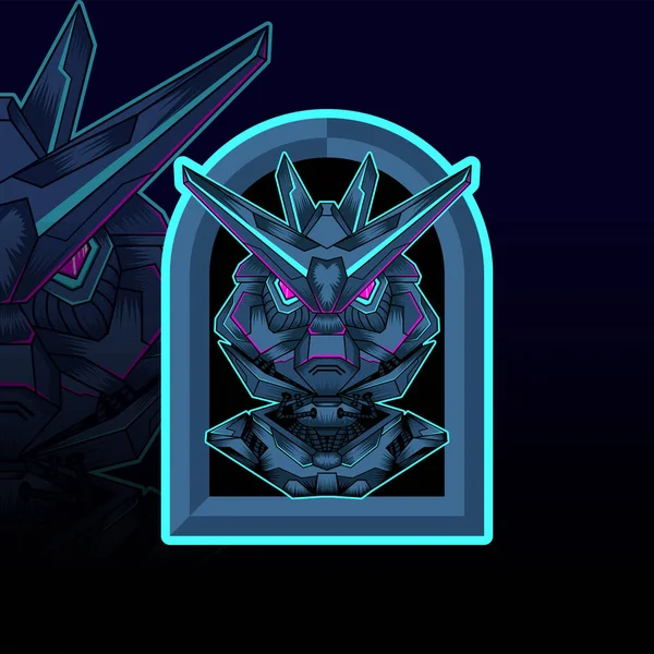 Mecha Esport Vector Graphic Design Illustration — 스톡 벡터