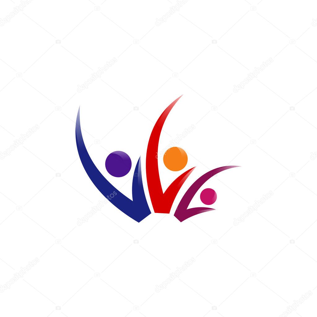 Community vector design template illustration