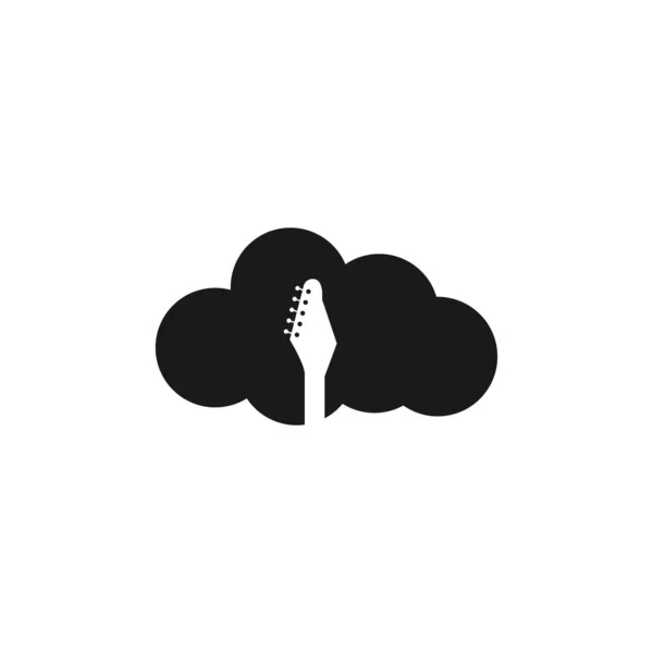 Cloud Κιθάρα Επικεφαλής Διανυσματική Απεικόνιση Σχεδιασμού — Διανυσματικό Αρχείο