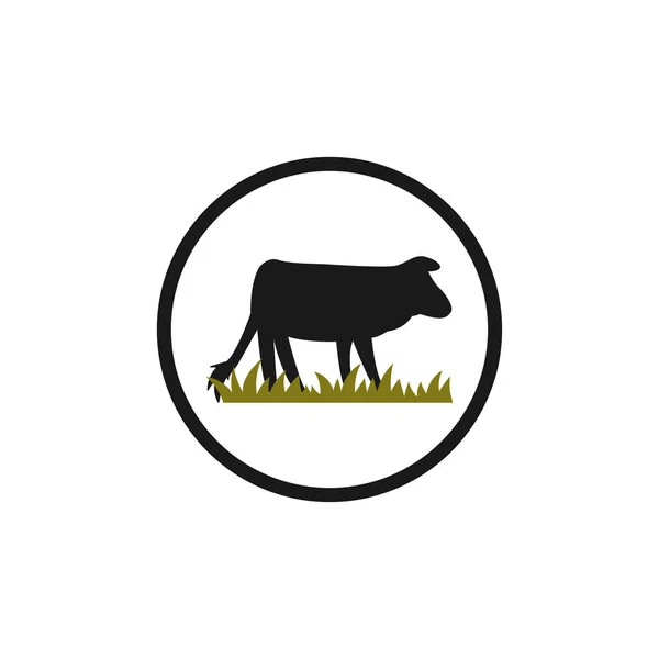 Vaca Vector Diseño Plantilla Ilustración — Archivo Imágenes Vectoriales