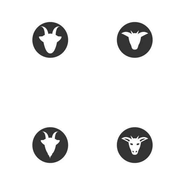 Cabeça Cabra Vaca Modelo Desenho Vetorial Ilustração —  Vetores de Stock