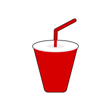 Kağıt bardak vektör tasarım şablonu çizimi