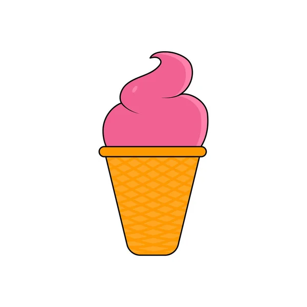 Ice Cream Vector Design Template Illustration — Stock Vector