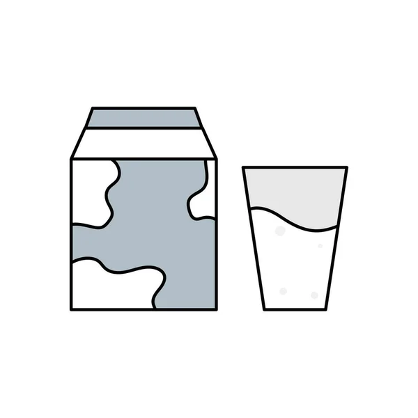 Melk Pakket Vector Ontwerp Template Illustratie — Stockvector