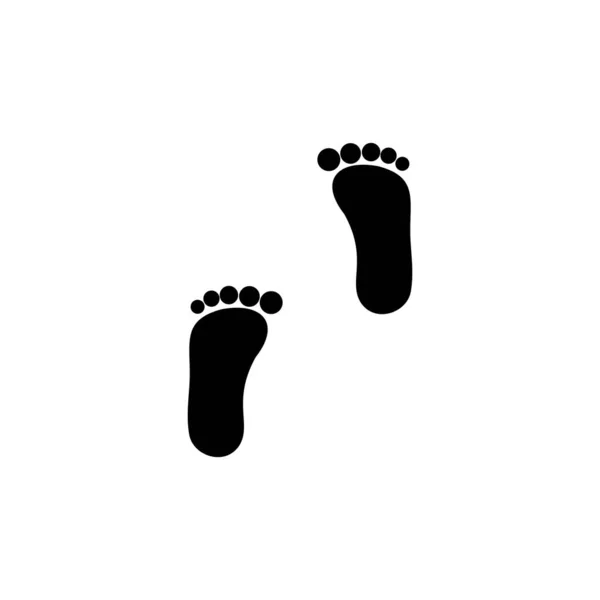 Fußvektor Logo Symbol Design Vorlage Illustration — Stockvektor