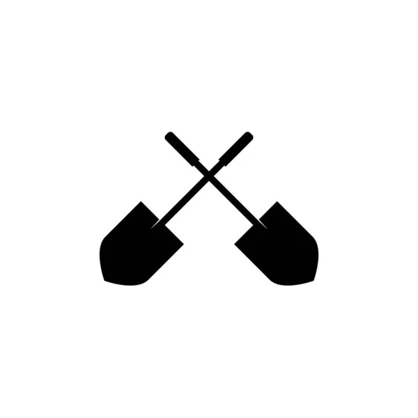 Pala Vettoriale Logo Icona Modello Illustrazione — Vettoriale Stock