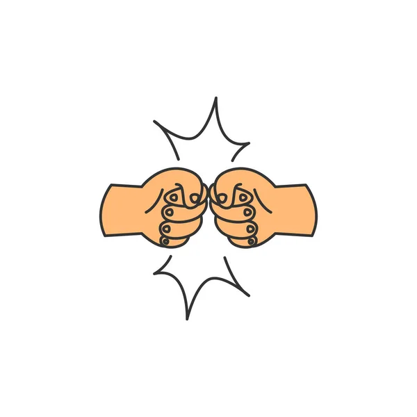 Приветствия Вектор Дружбы Иконка Логотипа Рисунок Шаблона — стоковый вектор