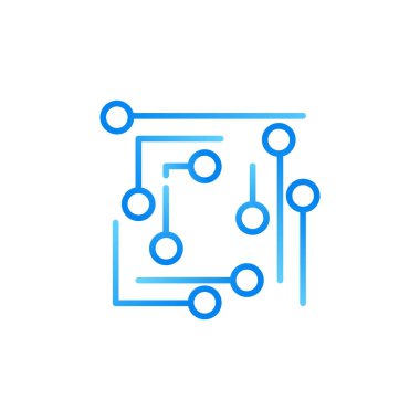 teknoloji simgesi vektör tasarım şablonu çizimi