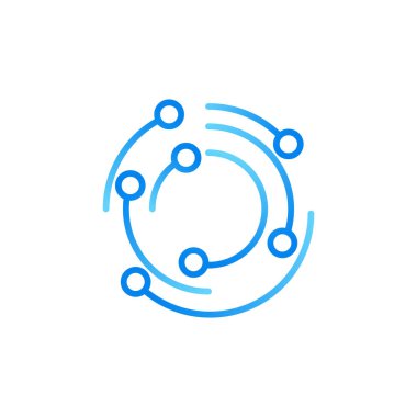 teknoloji simgesi vektör tasarım şablonu çizimi