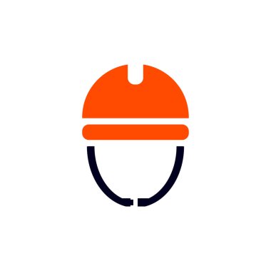 İnşaat miğferi tasarım şablonu çizimi