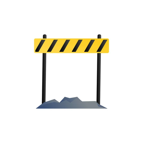 Roadblock Vector Design Template Illustration — Stock Vector