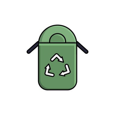 Çöp kutusu vektör tasarım şablonu çizimi