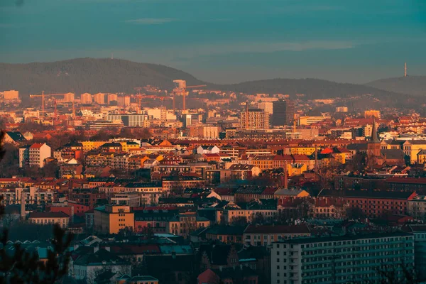 Beautiful Sunset Architectures Oslo City Norway — Stock Photo, Image