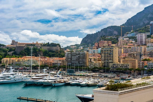 Panorama del puerto deportivo de Mónaco — Foto de Stock