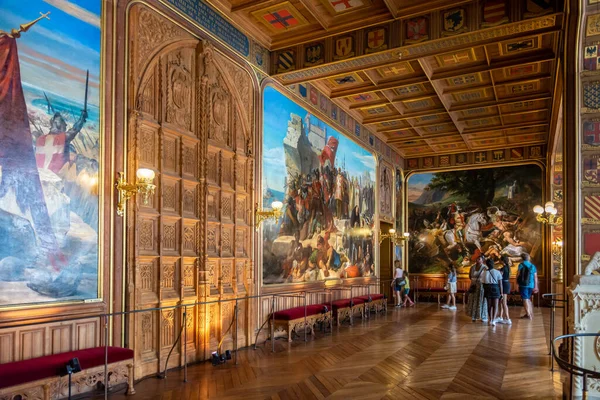 Versailles Frankreich August 2019 Touristen Besuchen Das Schloss Von Versailles — Stockfoto