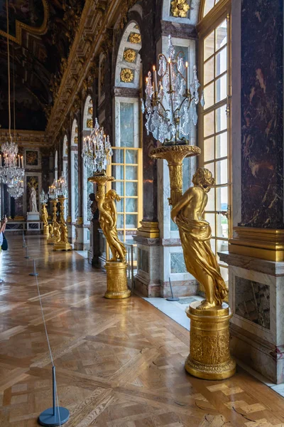 Версаль Франція Серпня 2019 Відвідування Дзеркального Залу Версалі — стокове фото