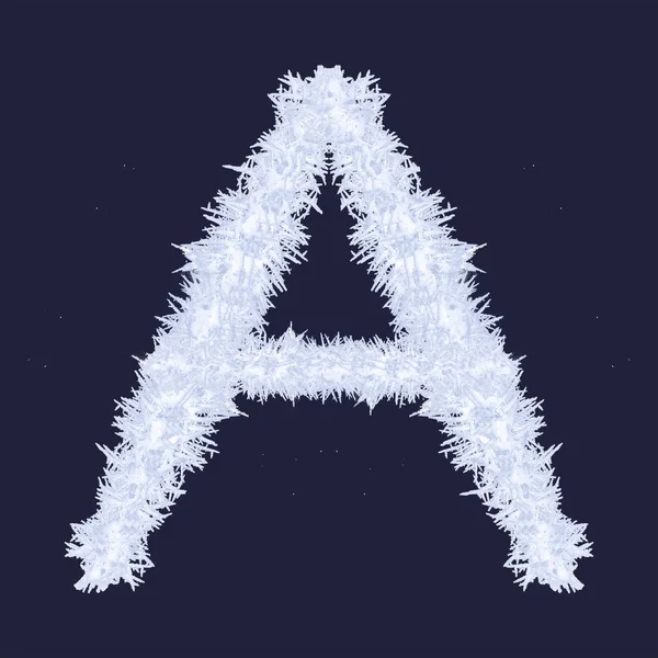 Το γράμμα «Α» από πάγο και χιόνι — Φωτογραφία Αρχείου
