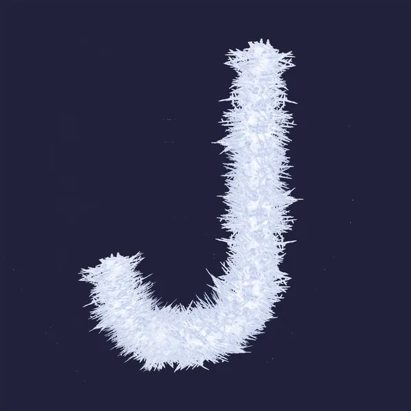 Το γράμμα «J» του πάγου και χιόνι — Φωτογραφία Αρχείου