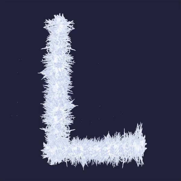 Letter "L" van ijs en sneeuw — Stockfoto
