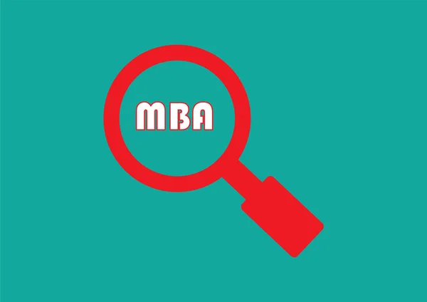 Trouver un candidat avec symbole de signe MBA — Image vectorielle