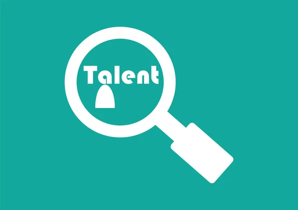 Buscar talento / Símbolo de signo de empleado adecuado — Vector de stock
