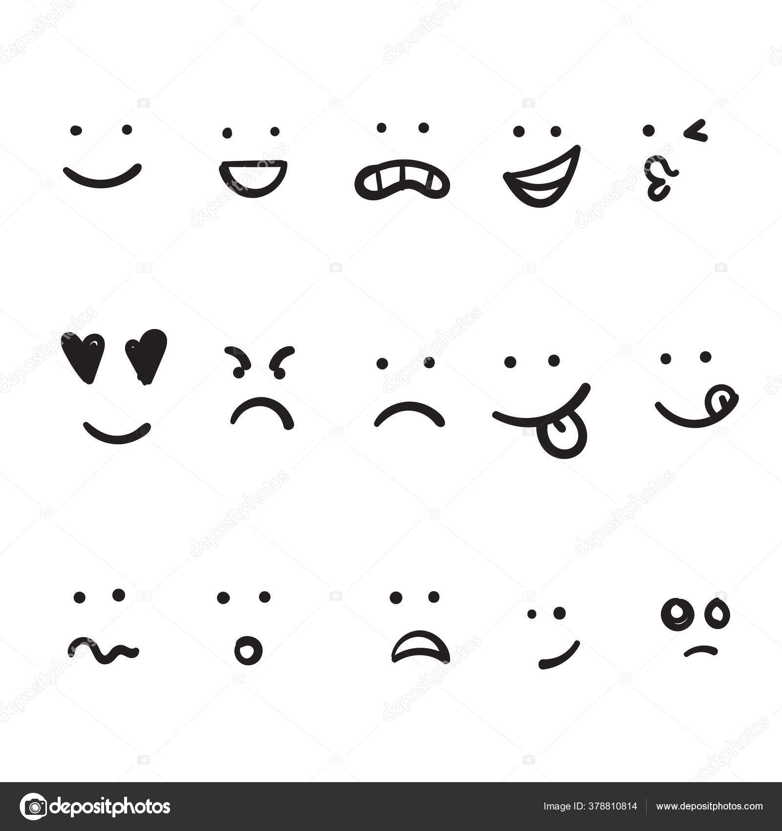 Expressão Facial Dos Desenhos Animados. Boca E Olhos Expressando, Rostos  Felizes. Emoções Expressivas, Sorriso Isolado, Raiva, Chorando Personagens  Vetoriais Decentes Royalty Free SVG, Cliparts, Vetores, e Ilustrações  Stock. Image 180200824