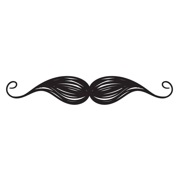 Mão Desenhado Bigode Ícone Ilustração Doodle Estilo Vetor — Vetor de Stock