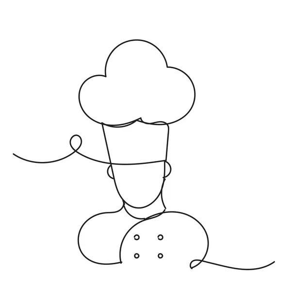 Dibujado Mano Doodle Chef Vector Icono Ilustración — Vector de stock