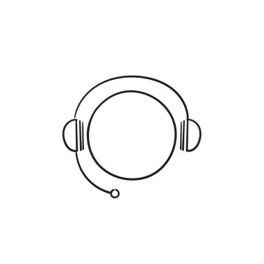 doodle biçimi vektöründe el çizimi müşteri servis simgesi