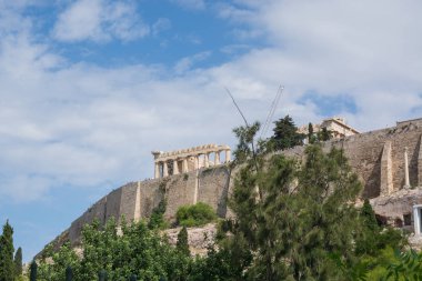 Yunanistan. Atina. Akropol: 25 Haziran 2018: turist Aropolis bölge.