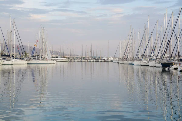 Grecia Atene Giugno 2018 Marina Alimos Vista Aerea Parcheggio Yacht — Foto Stock