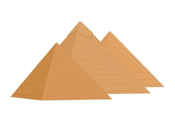 Значок Єгипетські Піраміди Гізи Білому Фоні — стоковий вектор
