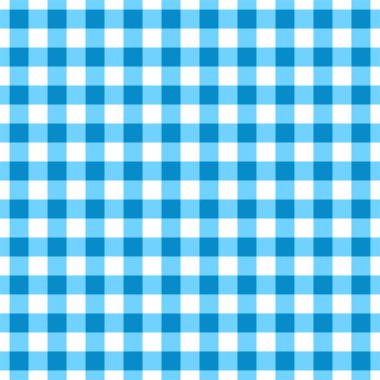 Mavi ve gri geometrik şekiller ekose desenli kumaştan. Renkli kareler ve dikdörtgenler beyaz bir arka planda arka plan. mavi kumaş 