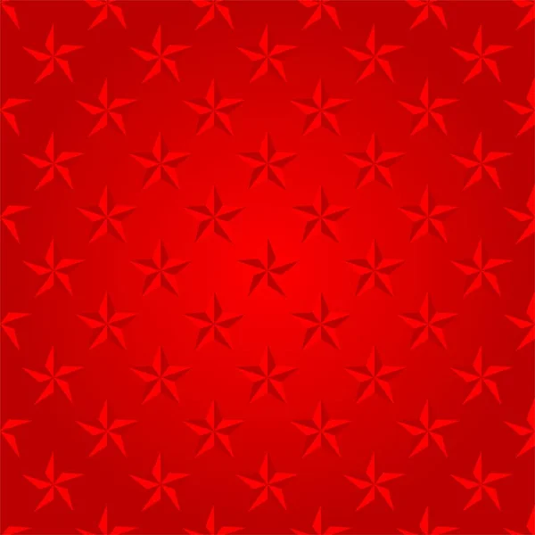 Роскошный Золотой Фон Красными Блестящими Звездами Ряд Бок Бок Ними — стоковый вектор
