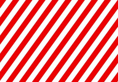 Beyaz dikdörtgen çizgili kırmızı uyarı işareti. Çapraz beyaz ve kırmızı şeritli soyut arkaplan. Tehlikeli bölge arkaplanı