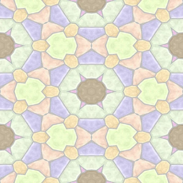 Mosaico Caleidoscopio Patrón Sin Costuras Textura Fondo Pastel Claro Color — Foto de Stock