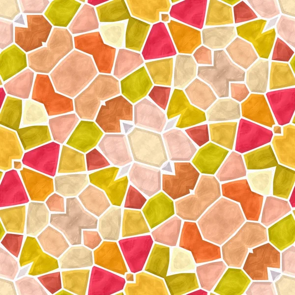 Mozaika Kalejdoskop Wzór Tekstury Tła Vibratn Czerwony Różowy Brzoskwinia Żółty — Zdjęcie stockowe