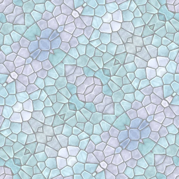 Mosaic Kaleidoscope Seamless Pattern Texture Background Light Soft Pastel Blue — Stock Photo, Image