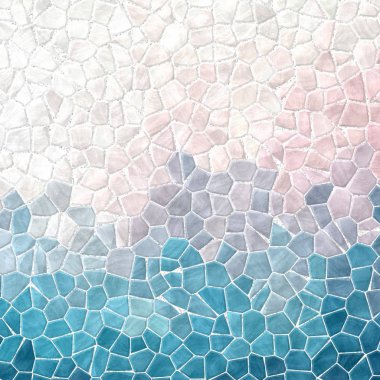 Soyut doğa mermer plastik taşlı mozaik karolar doku arka plan beyaz harç - okyanus mavisi pembe renk ile